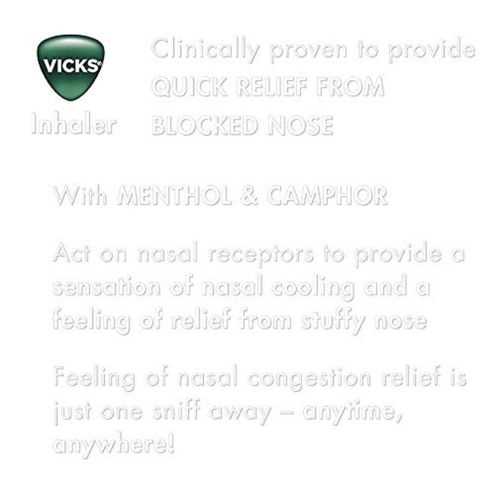 Vicks Inhaler for Cold Sinus Congestion Cold Blocked Nose Fast Relief Feel  Good