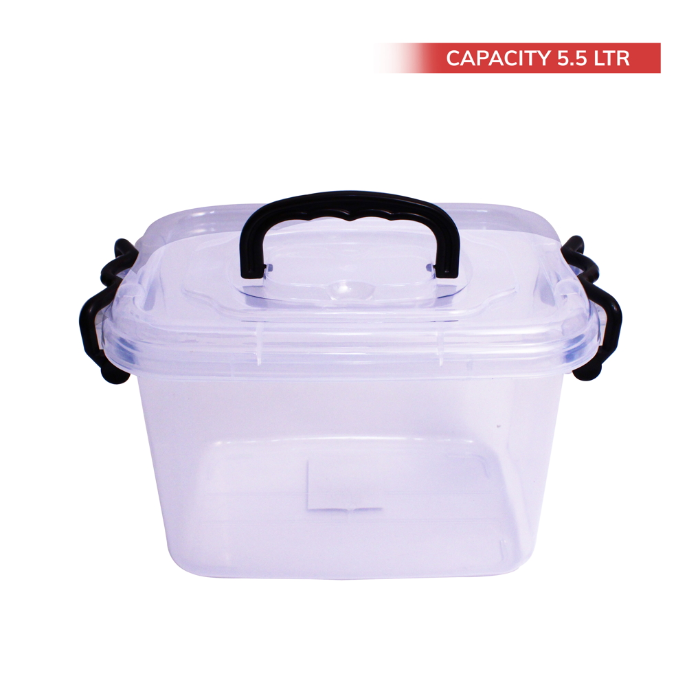 Buy Plastic Transparent Storage Box 5 5 Litres Online On Dmart Ready