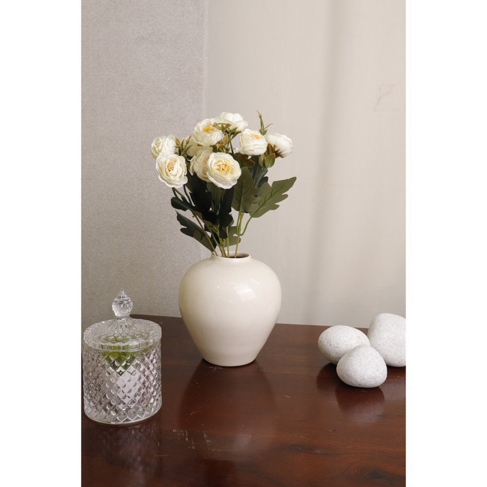 Buy PolliNation Artificial Flower Bunch AFBROSE0117 - White Online