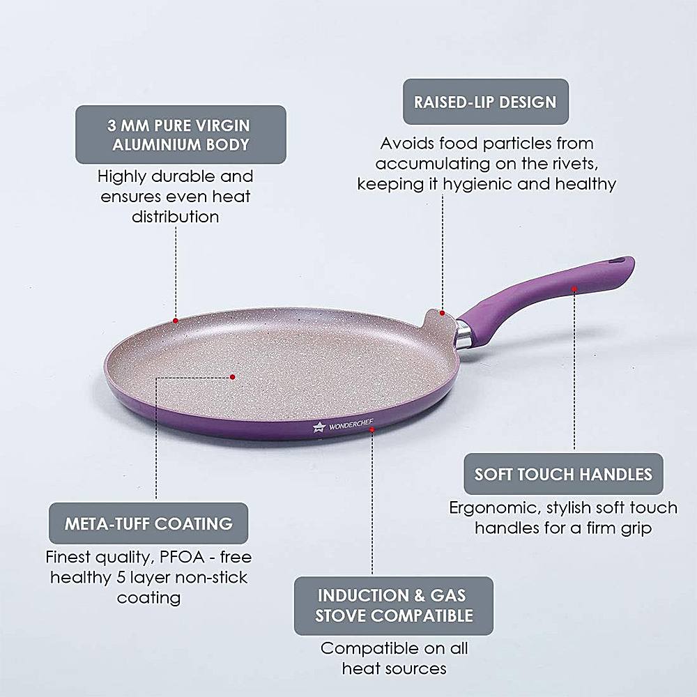 Wonderchef Premium Non-Stick Aluminum Indian Cooking Dosa Paratha Tawa - 28  cm - On Sale - Bed Bath & Beyond - 31143085