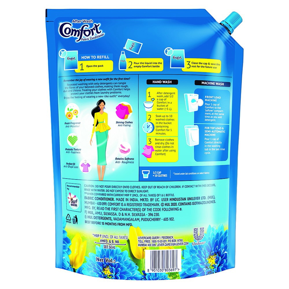 Comfort Lily Fresh Fabric Conditioner, 1.6L Can at best price in Navi Mumbai