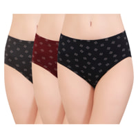 Ladies Inner Elastic Hipster Panties 653 (90 cm) 3 Pieces