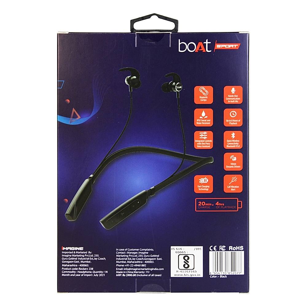 Buy Boat Rockerz 238 Black Wireless Bluetooth Headset Online On