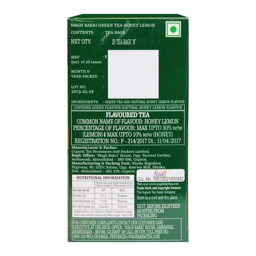 Buy Wagh Bakri Green Tea Honey Lemon Online On DMart Ready