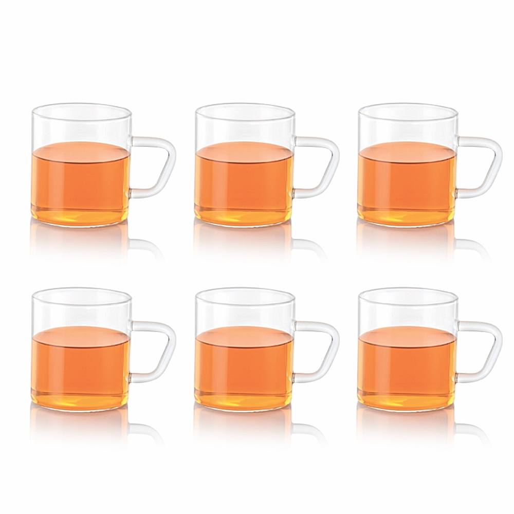 Borosil Vision Classic Glass Tumblers, Set of 6, 4 Sizes