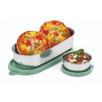 SignoraWare Feast Oval Steel Lunch box (Green)- 2 Containers