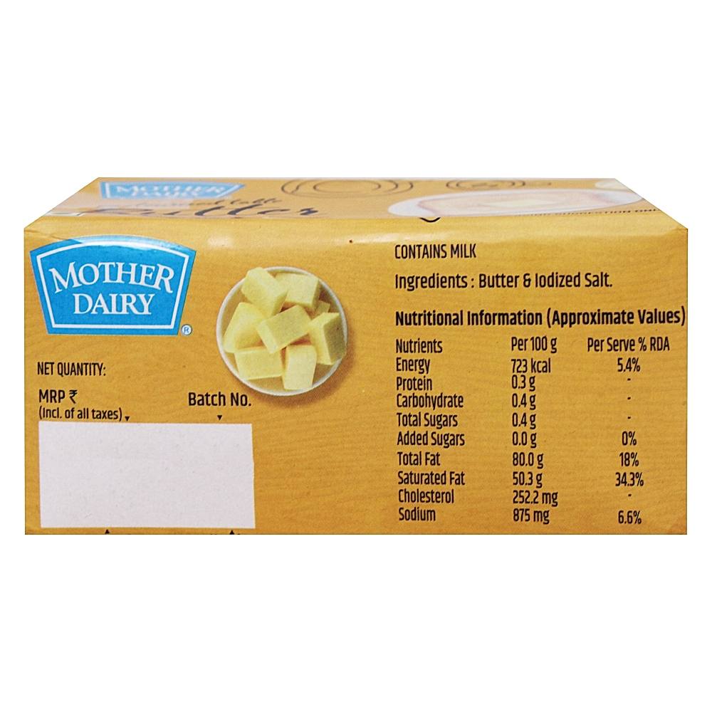 Buy Mother Dairy Pasteurized Butter Online On DMart Ready