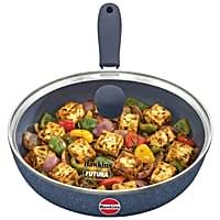 Ceramic Non-Stick Frying Pan with Glass Lid - 23 cm