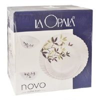 La Opala W & L Blissful Green Dinner Set (Blissful Green) - 18 Pieces
