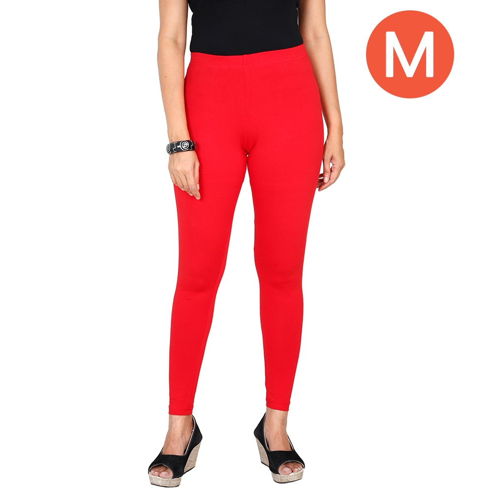 Buy Feather Soft Red Ankle Length Legging - 1 Unit Online On DMart