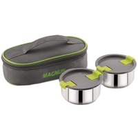 Magnus Olive 2 Stainless Steel Lunch Box - Green