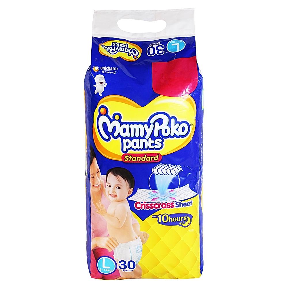 Mamy Poko Pants Standard Pant Style Large Size Diapers 8 Count