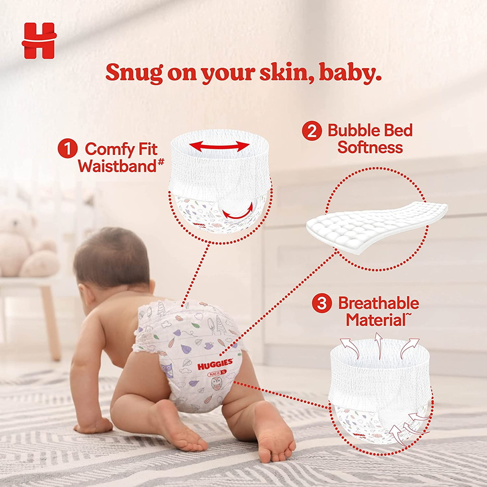 Buy Huggies Nature Care Baby Diaper Pants - With 100% Organic Cotton, For  Delicate Skin, Large Online at Best Price of Rs 1174.06 - bigbasket