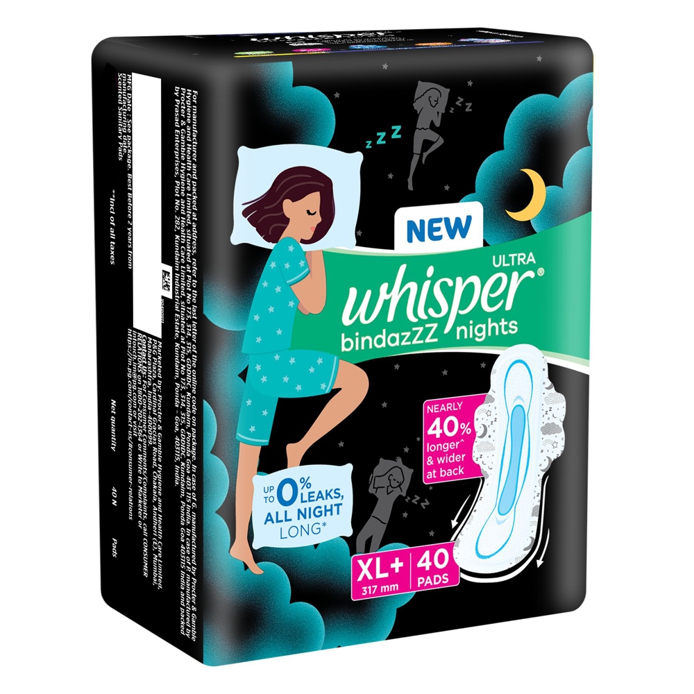Buy Whisper Nights XL+ Wings Pads Online On DMart Ready