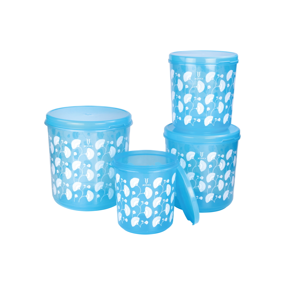 Buy Joyo Kitchen Classic Round Container & Spatula Blue Online On