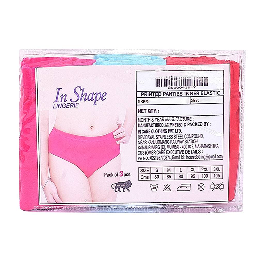 Buy In Shape Ladies Inner Elastic Hipster Panties - A - 85 cm