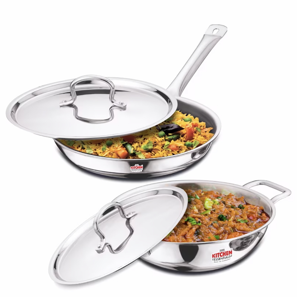 Buy Home Zone By Kitchen Essentials Stainless Steel Triply Cookware Set