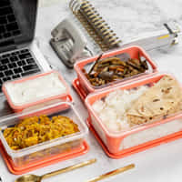 Unica 2K Rectangular Storage Container (Coral) - Set of 4