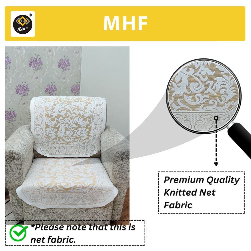 Buy Mhf Sofa Slip Cover Cotton Embose 11 Beige Online On Dmart Ready