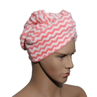 EW Hair Wrap Absorbent Towel for Hair-Drying - Rust - 25x65 cm